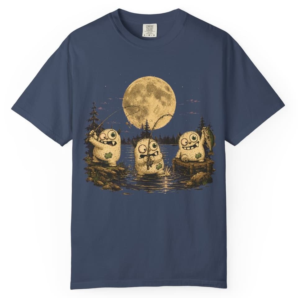 Full Moon Fishing t-shirt in Granite, photo 3