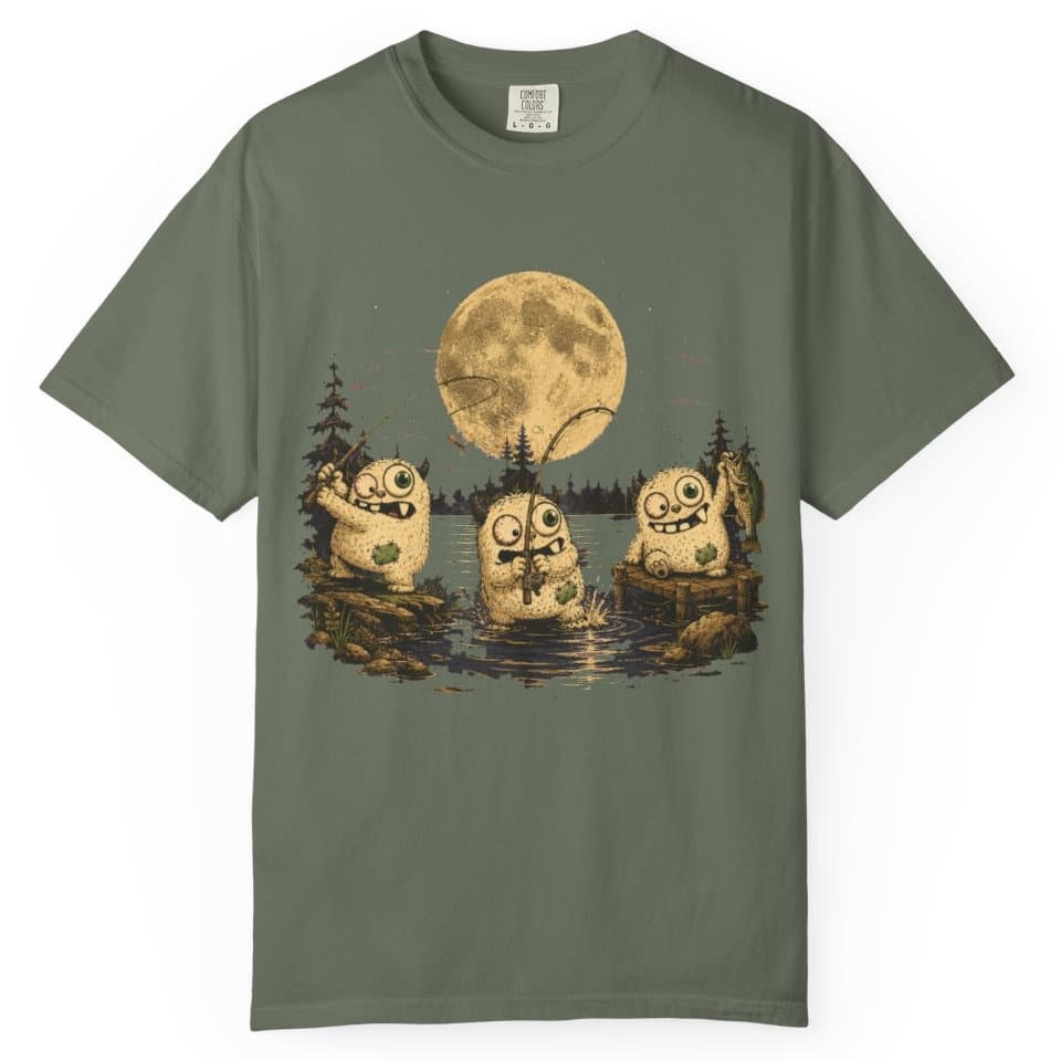 Full Moon Fishing t-shirt in Granite, photo 6