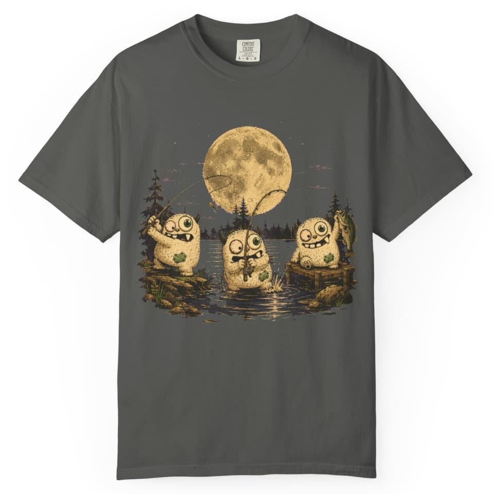 Full Moon Fishing t-shirt in Granite, photo 5