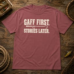 Gaff First. Stories Later. t-shirt in Espresso, thumbnail 3