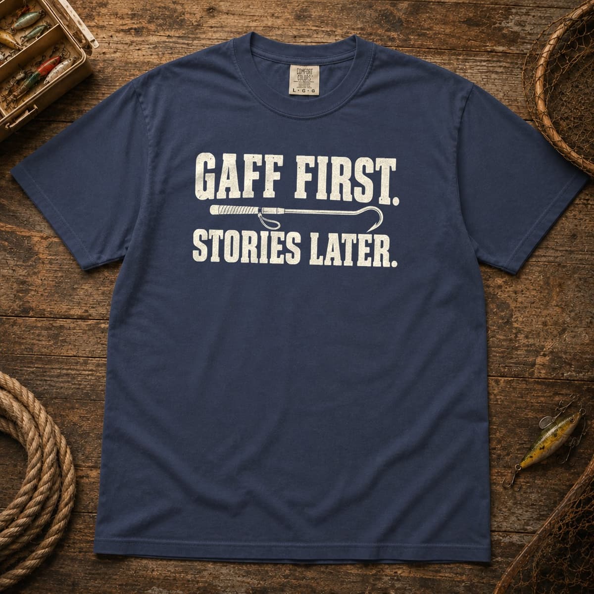 Gaff First. Stories Later. t-shirt in Espresso, photo 10
