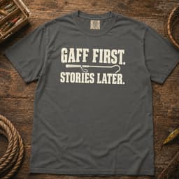 Gaff First. Stories Later. t-shirt in Espresso, thumbnail 11