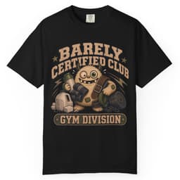 Barely Certified Gym Dept t-shirt in Grape, thumbnail 2