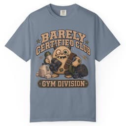 Barely Certified Gym Dept t-shirt in Grape, thumbnail 8