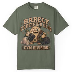 Barely Certified Gym Dept t-shirt in Grape, thumbnail 6
