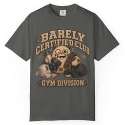 Barely Certified Gym Dept t-shirt in Grape, thumbnail 5