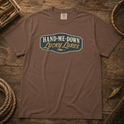 Hand-Me-Down Lucky Lures t-shirt in Granite, thumbnail 4