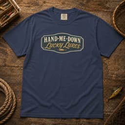 Hand-Me-Down Lucky Lures t-shirt in Granite, thumbnail 3