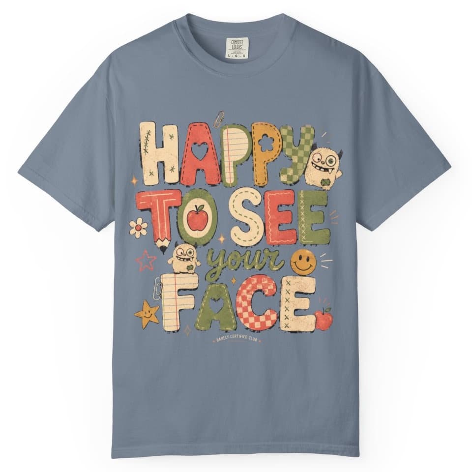 Happy to See Your Face t-shirt in Moss, photo 7