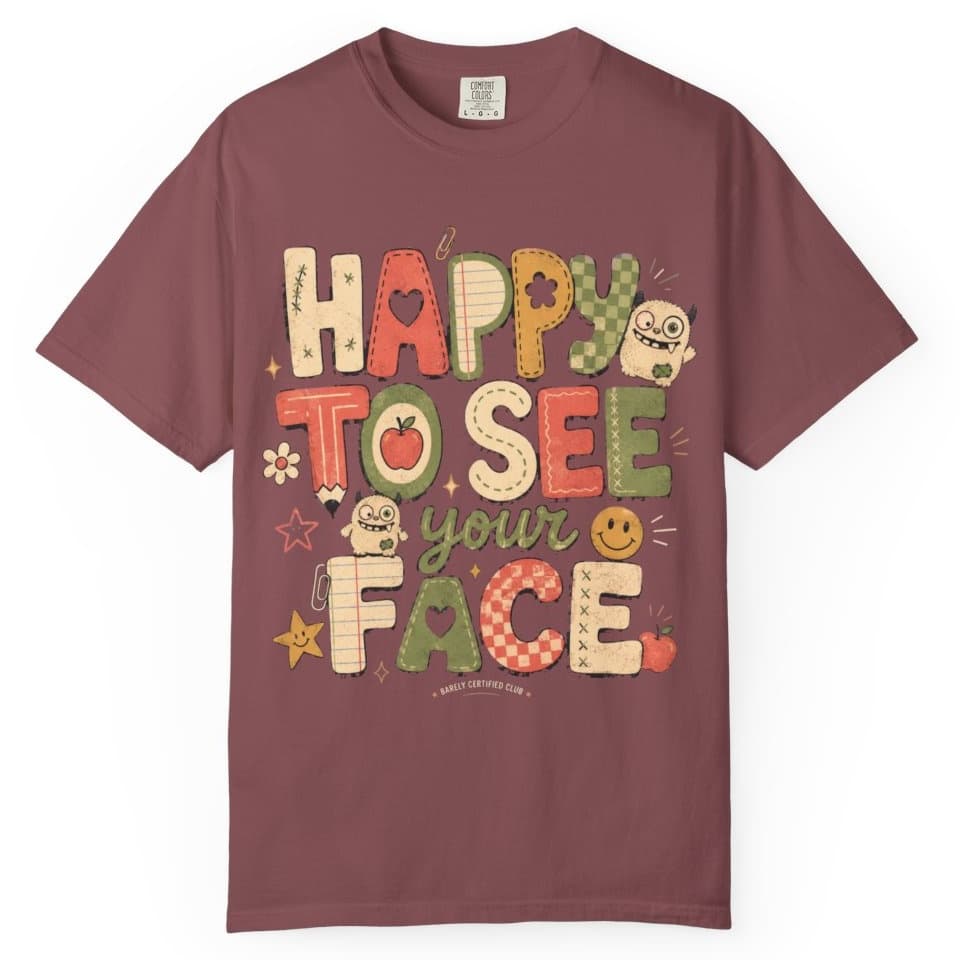 Happy to See Your Face t-shirt in Moss, photo 8