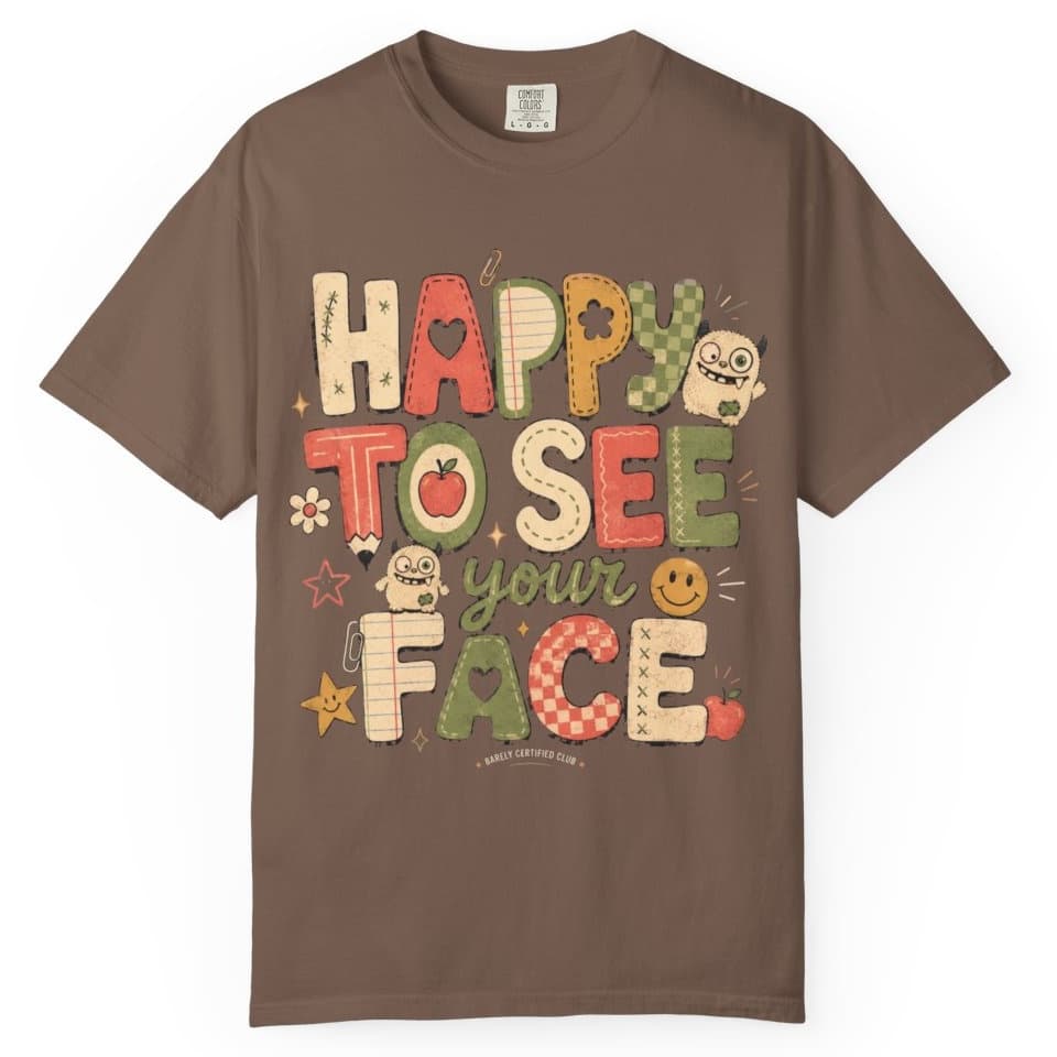 Happy to See Your Face t-shirt in Moss, photo 4