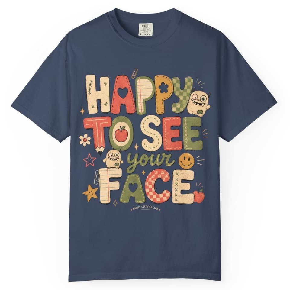 Happy to See Your Face t-shirt in Moss, photo 3