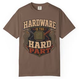 Hardware Is Hard t-shirt in Granite, thumbnail 4
