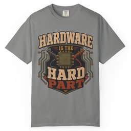 Hardware Is Hard t-shirt in Granite, thumbnail 1