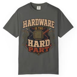 Hardware Is Hard t-shirt in Granite, thumbnail 5