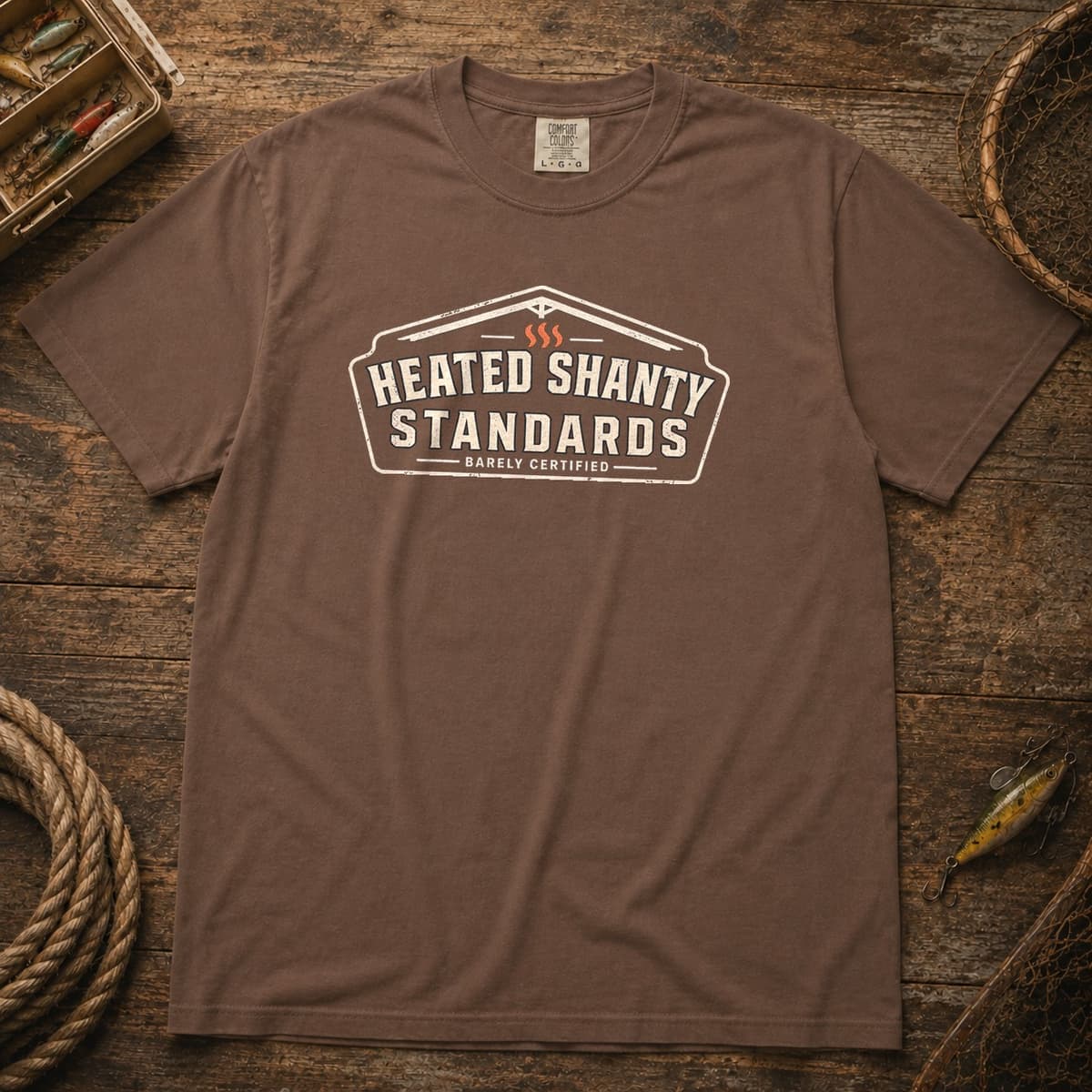 Heated Shanty Standards t-shirt in Espresso, photo 1