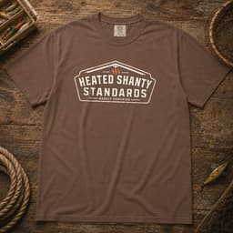Heated Shanty Standards t-shirt in Espresso, thumbnail 1