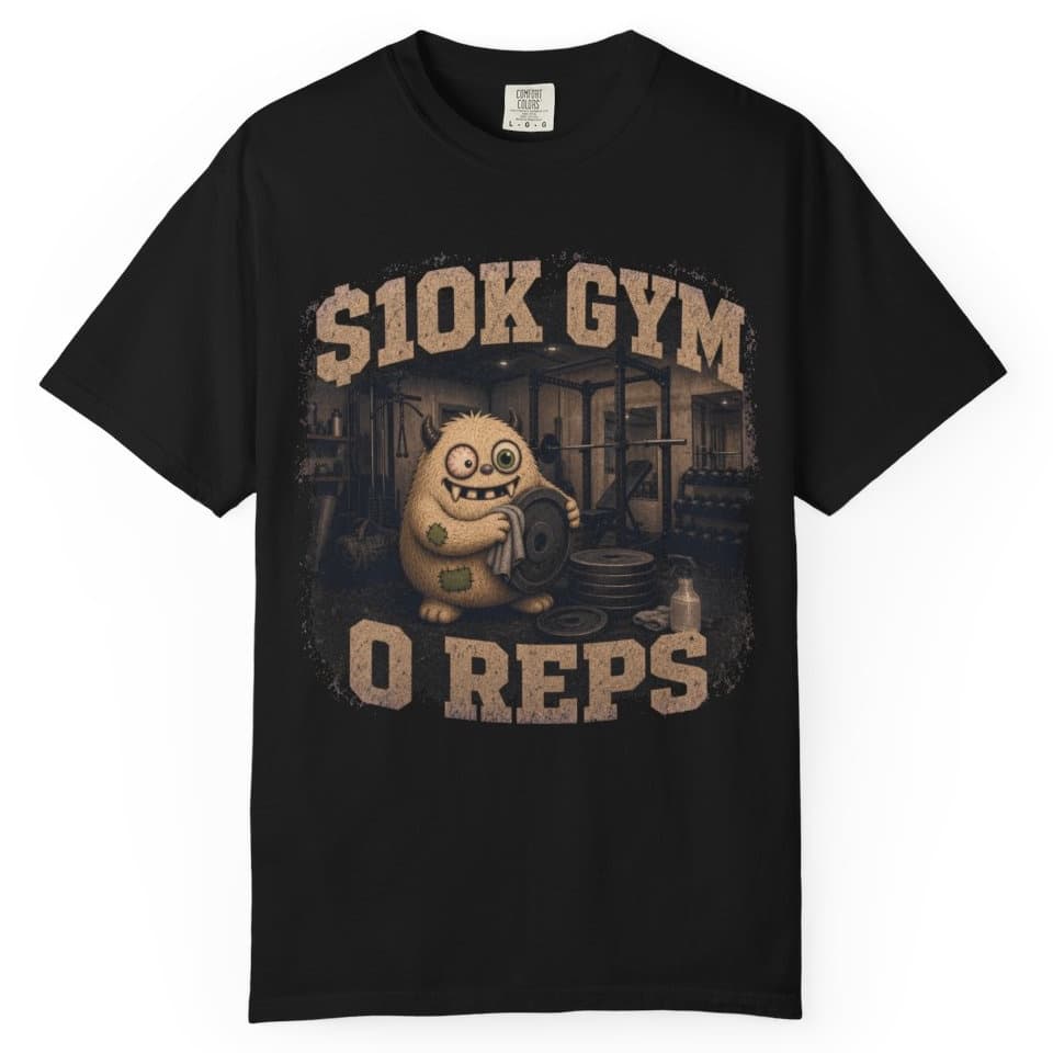 Ten Thousand Dollar Gym t-shirt in Moss, photo 2