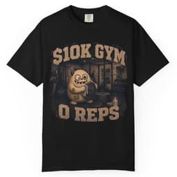 Ten Thousand Dollar Gym t-shirt in Moss, thumbnail 2