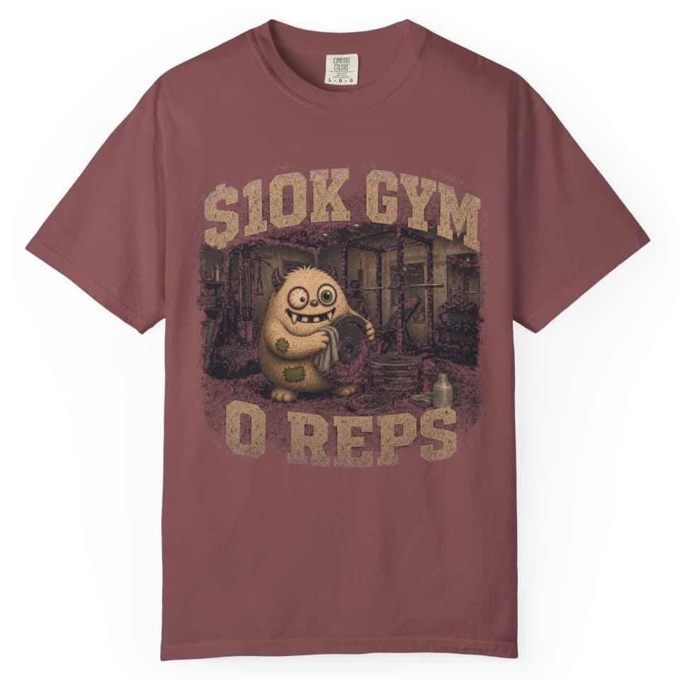 Ten Thousand Dollar Gym t-shirt in Moss, photo 9
