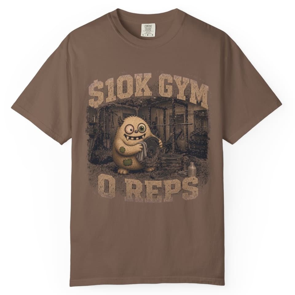 Ten Thousand Dollar Gym t-shirt in Moss, photo 4