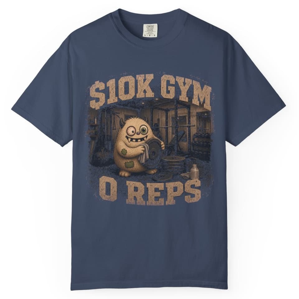 Ten Thousand Dollar Gym t-shirt in Moss, photo 3