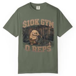 Ten Thousand Dollar Gym t-shirt in Moss, thumbnail 1