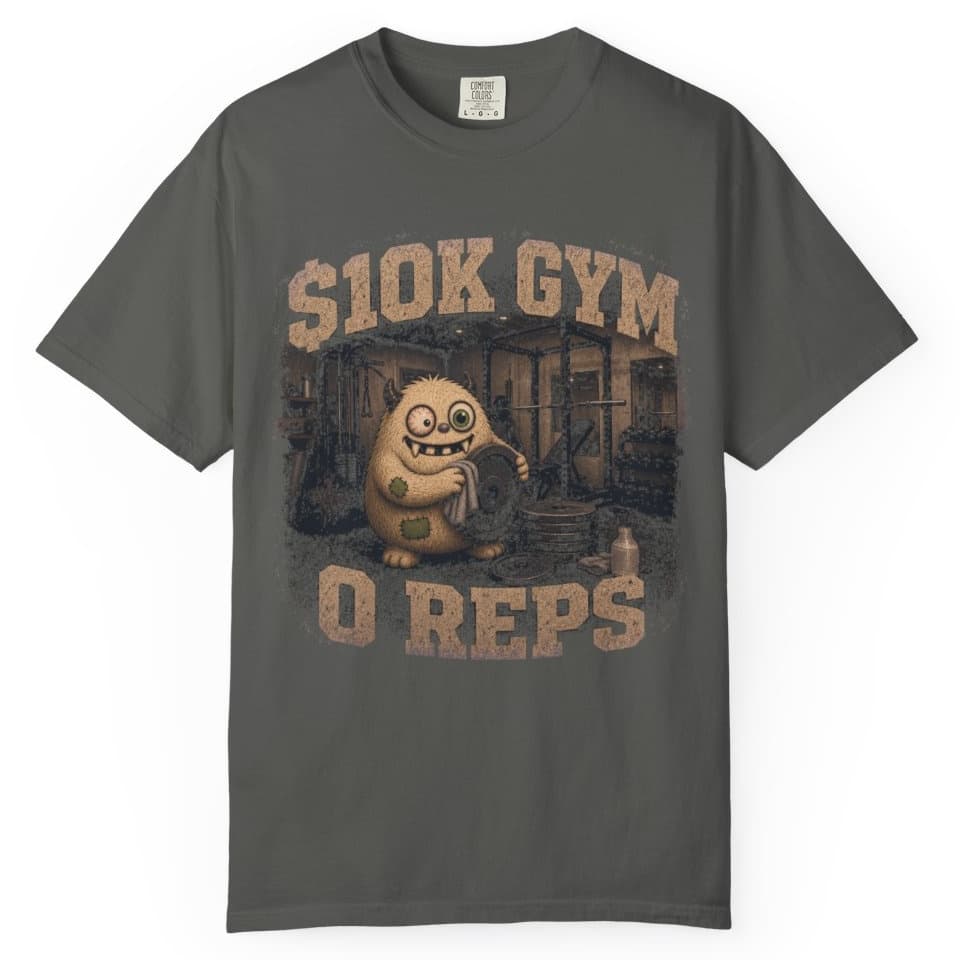 Ten Thousand Dollar Gym t-shirt in Moss, photo 5