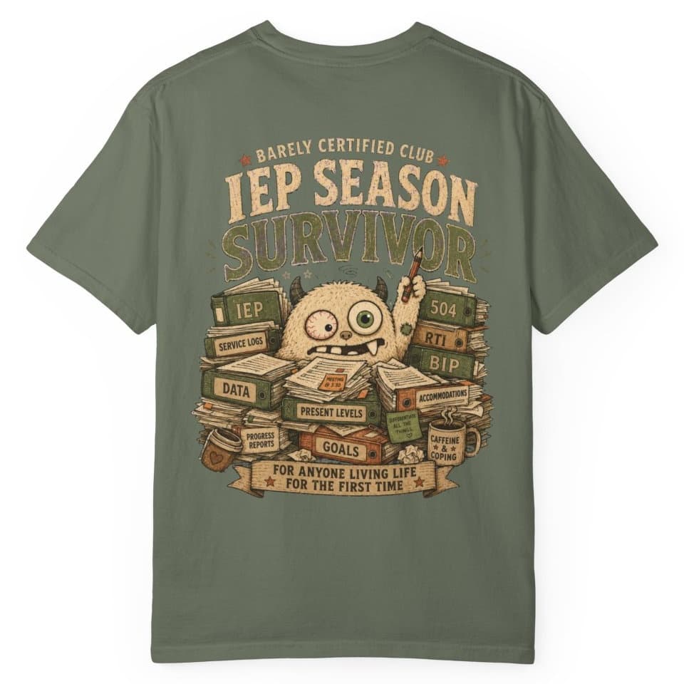 IEP Paperwork Survivor t-shirt