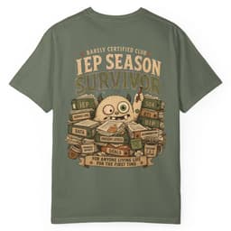 IEP Paperwork Survivor t-shirt in Moss, thumbnail 1