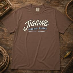 Jigging Through Winter t-shirt in Black, thumbnail 3
