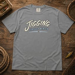 Jigging Through Winter t-shirt in Black, thumbnail 7