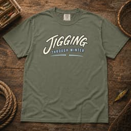 Jigging Through Winter t-shirt in Black, thumbnail 5