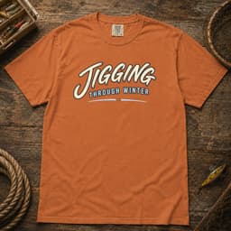 Jigging Through Winter t-shirt in Black, thumbnail 9