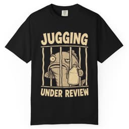 Jugging Under Review Catfish Shirt t-shirt in Moss, thumbnail 2