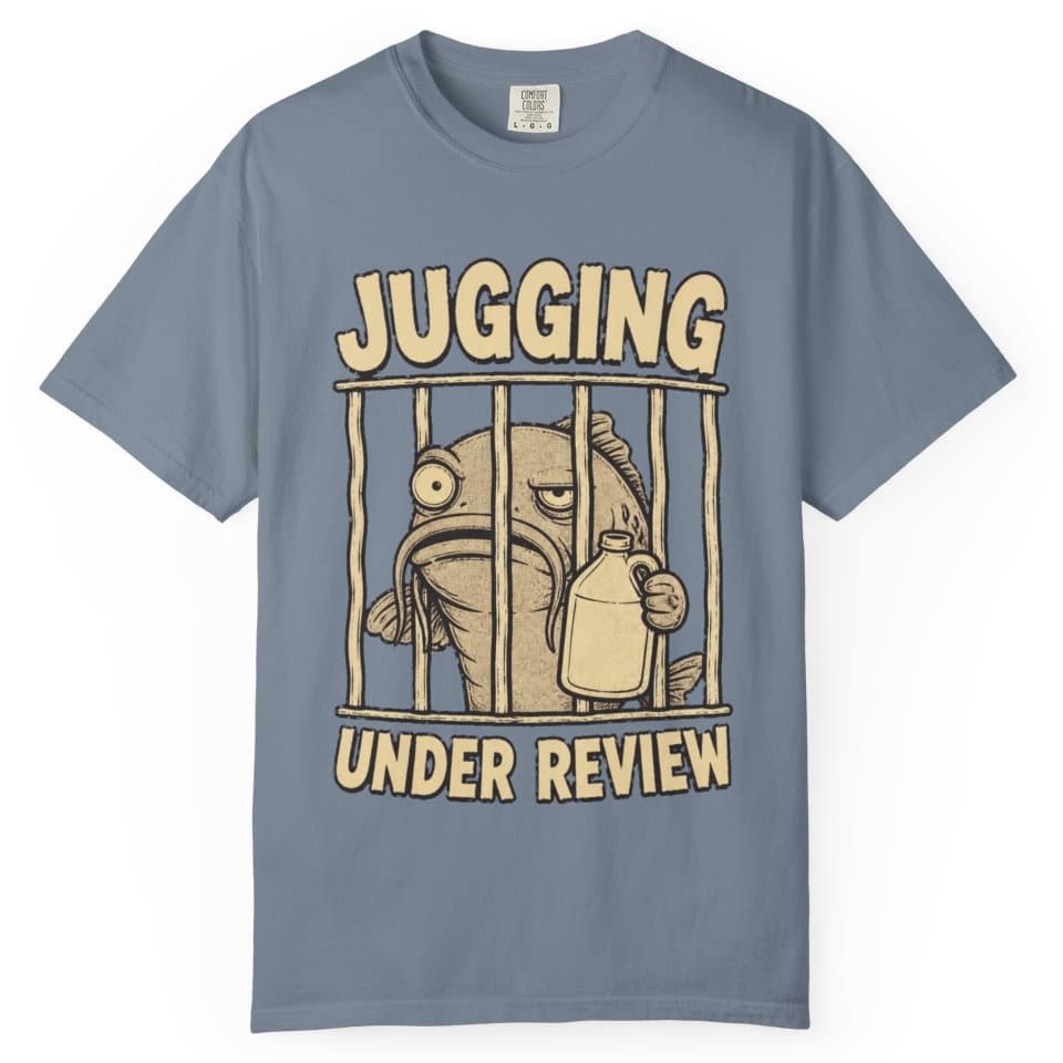 Jugging Under Review Catfish Shirt t-shirt in Moss, photo 9
