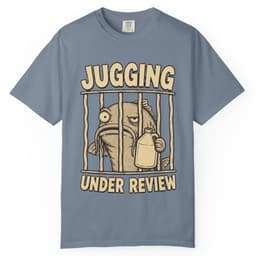 Jugging Under Review Catfish Shirt t-shirt in Moss, thumbnail 9