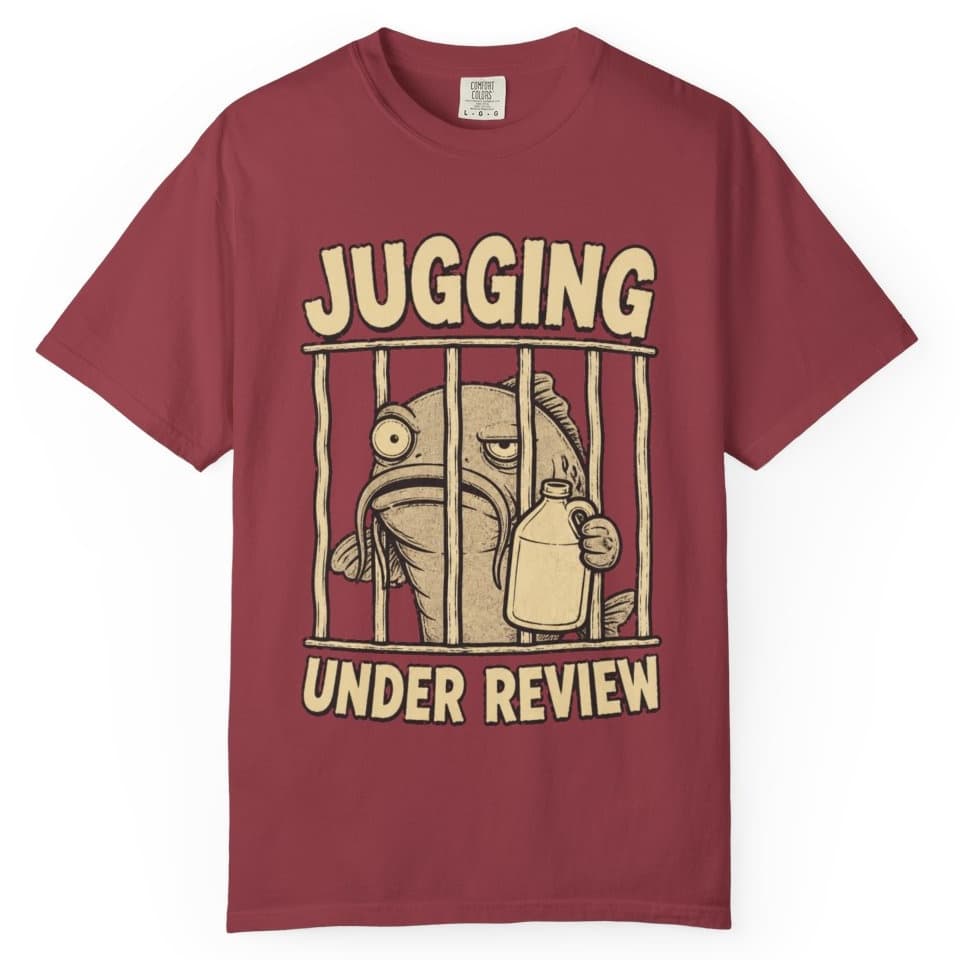 Jugging Under Review Catfish Shirt t-shirt in Moss, photo 6