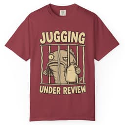 Jugging Under Review Catfish Shirt t-shirt in Moss, thumbnail 6