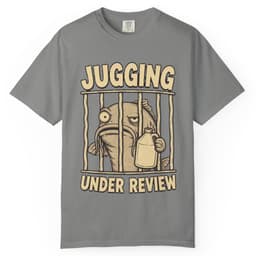 Jugging Under Review Catfish Shirt t-shirt in Moss, thumbnail 8