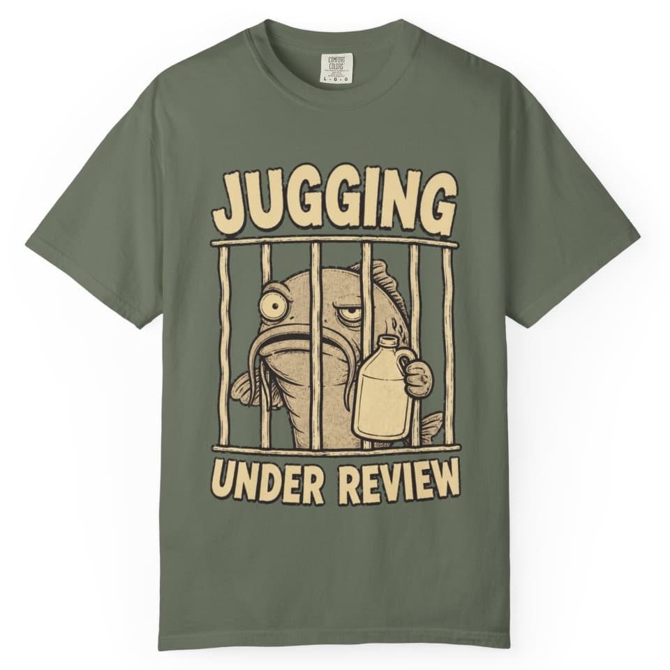 Jugging Under Review Catfish Shirt t-shirt in Moss, photo 1