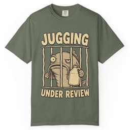 Jugging Under Review Catfish Shirt t-shirt in Moss, thumbnail 1
