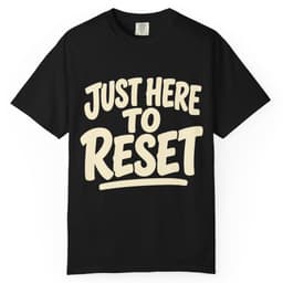 Just Here To Reset V3 t-shirt in Black, thumbnail 1