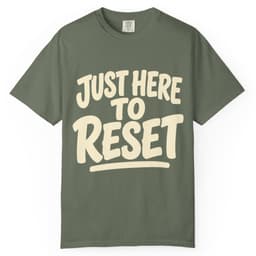 Just Here To Reset V3 t-shirt in Black, thumbnail 5