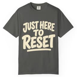 Just Here To Reset V3 t-shirt in Black, thumbnail 4