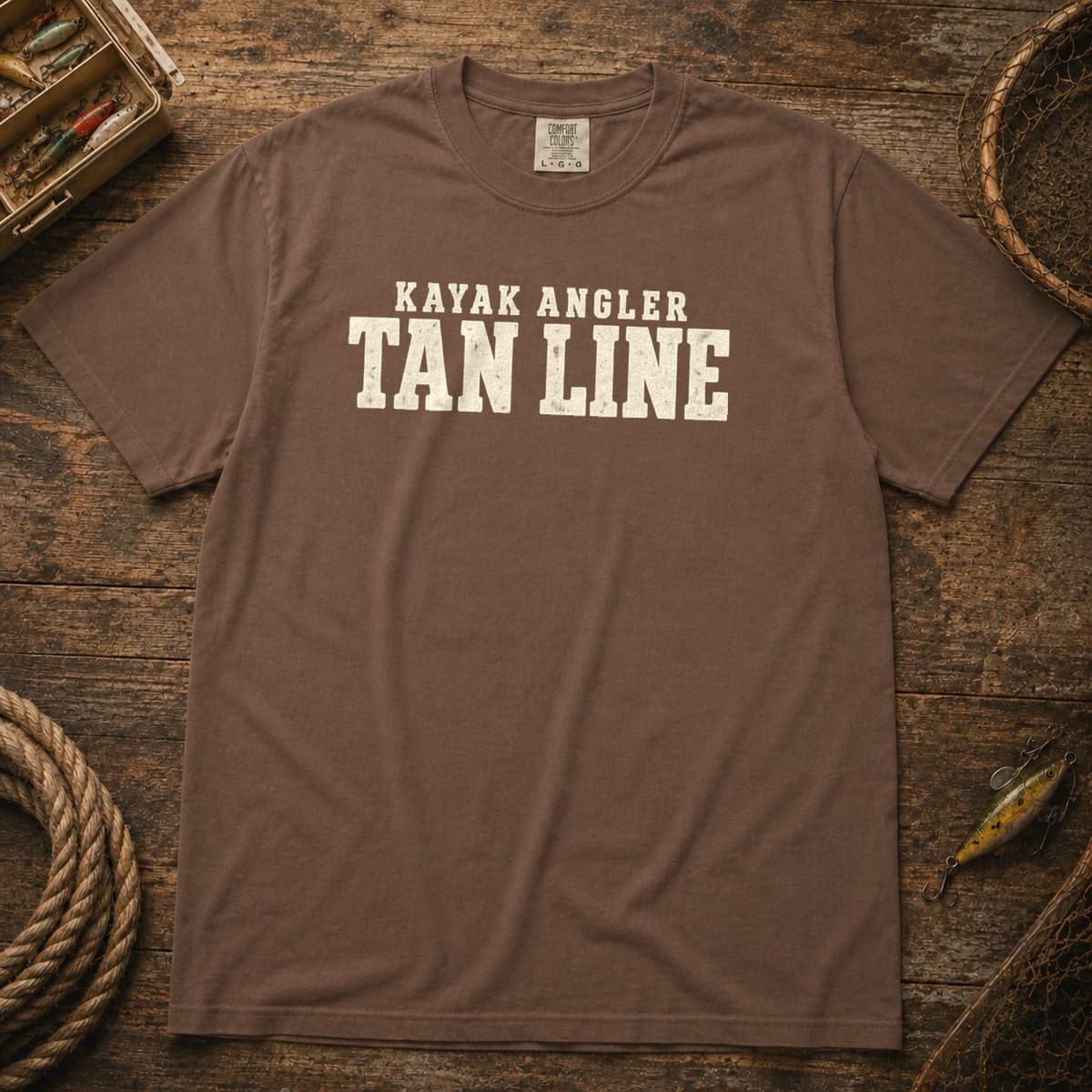 Kayak Angler Tan Line t-shirt in Espresso, photo 1