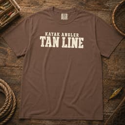 Kayak Angler Tan Line t-shirt in Espresso, thumbnail 1