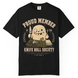 Knife Roll Society t-shirt in Black, thumbnail 1