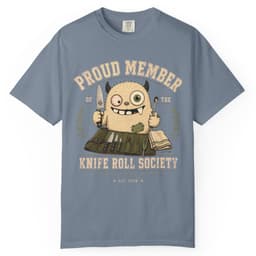 Knife Roll Society t-shirt in Black, thumbnail 8