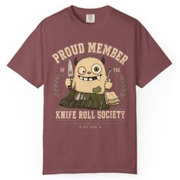 Knife Roll Society t-shirt in Black, thumbnail 9